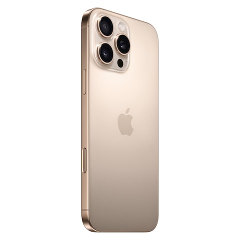 أبل آيفون 16 برو ماكس هاتف ذكي بمساحة ذاكرة 256 غيغابايت يدعم إتصال 5G - تيتانيوم صحراوي