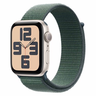 Apple Watch SE GPS 40mm Starlight Aluminium Case With Lake Green Sport Loop