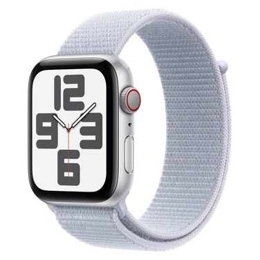 Apple Watch SE GPS + Cellular 40mm Silver Aluminium Case With Blue Cloud Sport Loop