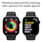 Apple Watch Series 10 GPS 42mm Jet Black Aluminum Case With Black Sport Band - Medium / Large