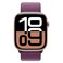 Apple Watch Series 10 GPS 42mm Rose Gold Aluminum Case With Plum Sport Loop
