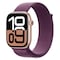 Apple Watch Series 10 GPS 46mm Rose Gold Aluminum Case With Plum Sport Loop