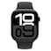 Apple Watch Series 10 GPS + Cellular 42mm Jet Black Aluminum Case With Black Sport Band - Small / Medium