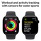 Apple Watch Series 10 GPS + Cellular 42mm Jet Black Aluminum Case With Black Sport Band - Small / Medium