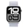 Apple Watch Series 10 GPS + Cellular 46mm Silver Aluminum Case With Blue Cloud Sport Loop