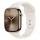 Apple Watch Series 10 GPS + Cellular 46mm Gold Titanium Case With Starlight Sport Band - Small / Medium