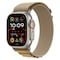 Apple Watch Ultra 2 GPS + Cellular 49mm Natural Titanium Case With Tan Alpine Loop - Medium