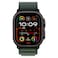 Apple Watch Ultra 2 GPS + Cellular 49mm Black Titanium Case With Dark Green Alpine Loop - Medium