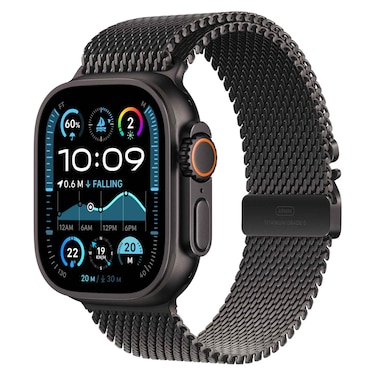 Apple Watch Ultra 2 GPS + Cellular 49mm Black Titanium Case With Black Titanium Milanese Loop - Small