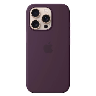 Apple Silicone Case Cover With MagSafe For iPhone 16 Pro Plum