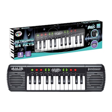 باور جوي لوحة مفاتيح موسيقى تعمل بالبطارية و24 مفتاحًا - متعدد الألوان