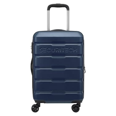 Delsey SecuriTech Citadel 4 Wheel Hard Luggage Trolley Blue 54cm