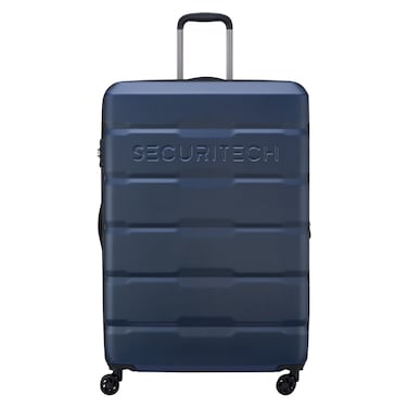 Delsey SecuriTech Citadel 4 Wheel Hard Luggage Trolley Blue 82cm