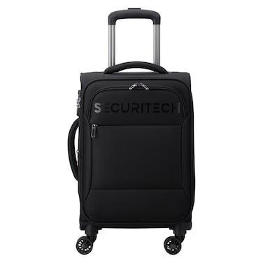 Delsey SecuriTech Vanguard 4 Wheel Soft Luggage Trolley Black 55cm