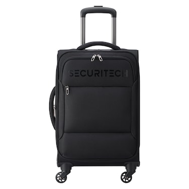Delsey SecuriTech Vanguard 4 Wheel Soft Luggage Trolley Black 70cm