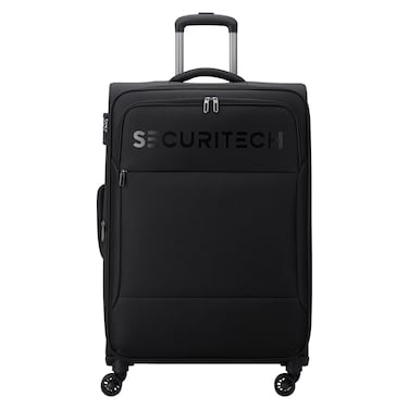 Delsey SecuriTech Vanguard 4 Wheel Soft Luggage Trolley Black 82cm