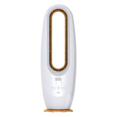 Black &amp; Decker 2-in-1 LED Ring Bladeless Fan FBL85-B5, Tropical Motor, White