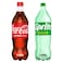 Coca-Cola Original Taste Soft Drink Pet Bottle and Sprite Lemon-Lime Flavoured Soft Drink Pet Bottle 1.49L Pack of 2