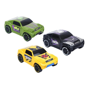 Skoodle Marvel Pull-Back Mightiest SUV Car Toy Black Panther Hulk and Wolverine