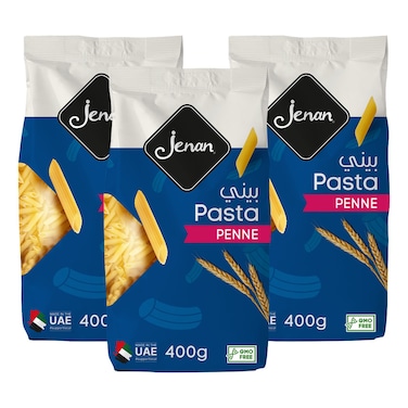 Jenan Penne Pasta, 400g Pack of 3