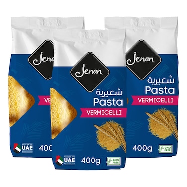 Jenan Vermicelli Pasta, 400g Pack of 3