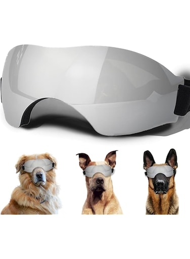 Large Dog Sunglasses, Dog Goggles with Adjustable Strap, UV Protection, Windproof, Snowproof, Suitable for Large Dogs, Pet Glasses for Eye Protection-size(L)