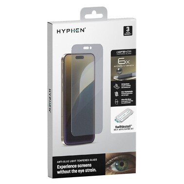 Hyphen Defendr Anti-Blue Light Tempered Glass Screen Protector for Apple iPhone 16 Pro Max 6.9inch