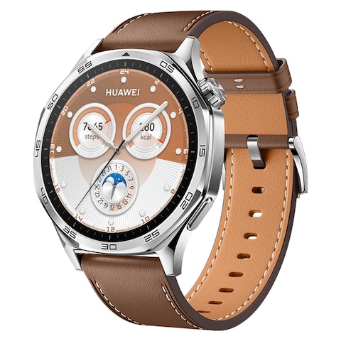 Huawei Watch GT5 Vili with Brown Composite Leather Strap