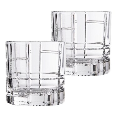 Ocean Traze FTR Double Rock Glass Drinking Glass Set Clear 350ml 2 PCS