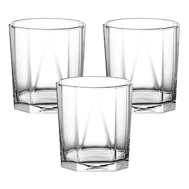 أوشن بيراميد روك طقم أكواب ماء زجاجية شفافة 260 ملل 3 قطع