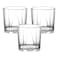 Ocean Pyramid Rock Glass Drinking Glass Set Clear 330ml 3 PCS