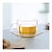 Ocean Stack Glass Tea Cup and Saucer Set Clear 6 PCS