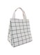Oasisgalore Lunch Bag Insulated Lunch Box for Women Men,Reusable Adult Lunch Tote Bags for Work or Travel (White Plaid)