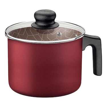 ترامونتينا باريس غلاية حليب مع غطاء  14 سم - أحمر