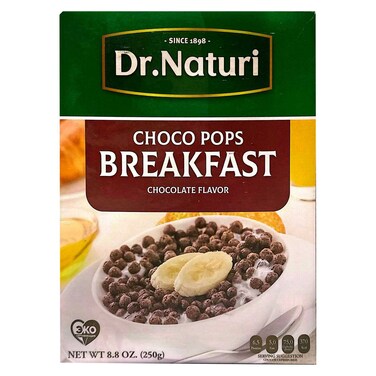 دكتور ناتوري شوكو بوبس حبوب الإفطار بنكهة الشوكولاته 250 غرام