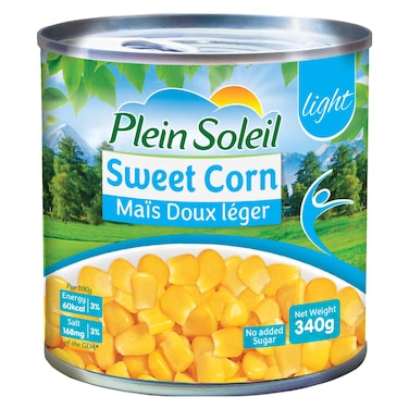 Plein Soleil Light No Added Sugar Sweet Corn, 340g