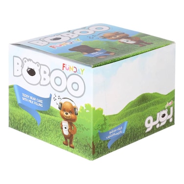 Boboo Teddy Bear Cake with Milk Filling, 32g Pack of 12