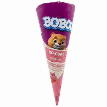 Bobo Wafer Cone Chocolate and Strawberry Cream, 25g