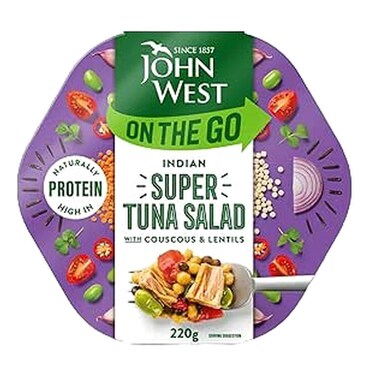John West On The Go Indian Super Tuna Salad with Couscous and Lentils, 220g