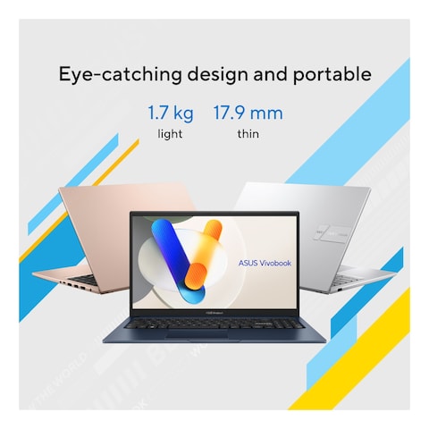 ASUS Vivobook 15 X1504VA Laptop with 15.6-Inch Display Core i7 Processor 16GB RAM 512GB SSD Intel Iris Xe Graphic Card Quiet Blue