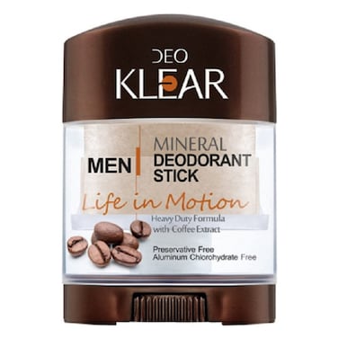 DeoKlear Mineral Deodorant Stick for Men Life in Motion 70g
