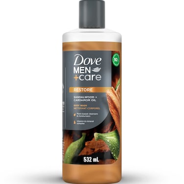 Dove Men+Care  Body Wash  Restore Sandalwood &amp; Cardamom Oil  532ml