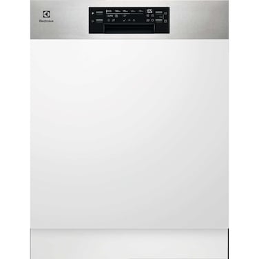 Electrolux Built in 60cm Semi Integrated Dishwasher, 13 Place Setting and 8 Programs, Inverter Motor, Advanced AirDry Technology, GlassCare and ExtraHygiene Program Made in Poland, EES47310IX