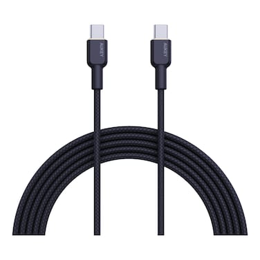 Aukey Circlet CC Nylon Braided USB-C To USB-C Data Sync And Charging Cable Black 1m 60W