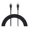 Aukey Circlet CC Nylon Braided USB-C To USB-C Data Sync And Charging Cable Black 1m 60W