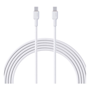 Aukey Circlet CC Nylon Braided USB-C To USB-C Data Sync And Charging Cable White 1.8m 60W
