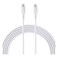 Aukey Circlet CL Nylon Braided USB-C To Lightning Data Sync And Charging Cable White 1m