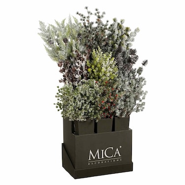 ميكا ديكوريشن زينة سيقان الثلج مجموعة متنوعة من 9 سيقان 120 قطعة