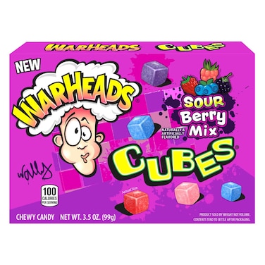 Warheads Sour Berry Mix Cubes, 99g