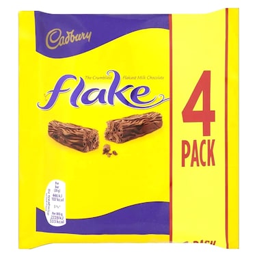 Cadbury Flake Chocolate Bar 4 Bars 80g